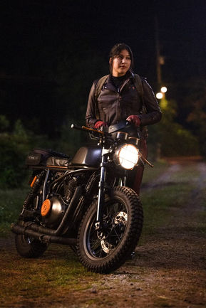 Alaqua Cox as Maya Lopez By Motorcycle In Echo Show