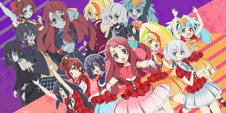 Zombieland Saga Split Image Showing Human And Zombie Forms