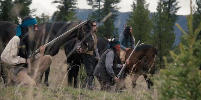 Native American soldiers preparing an ambush in Into the Wild Frontier.-1