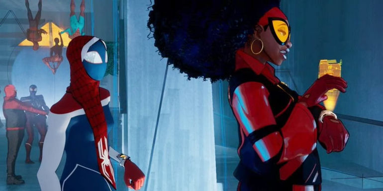 Spider-UK looks on in Spider-Man Across the Spider-Verse