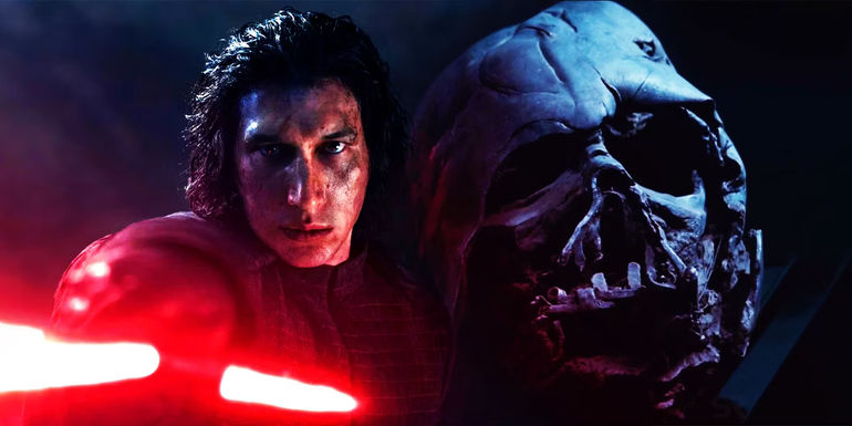Kylo Ren and Darth Vader's helmet