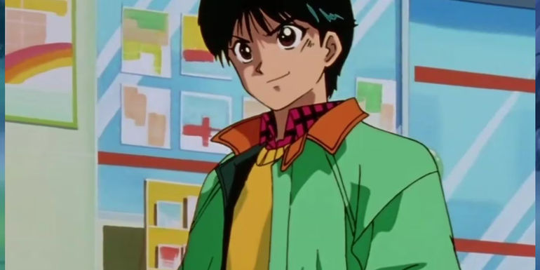 Yusuke in the Yu Yu Hakusho anime