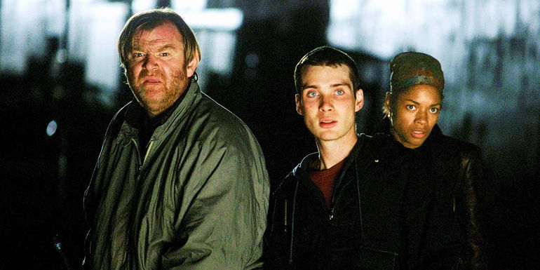Brendan Gleeson Cillian Murphy and Naomi Harris in 28 Days Later