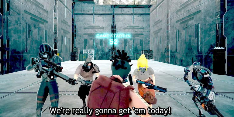 Shun playing Xaxerion in Protocol Rain using 3D graphics in the animation.
