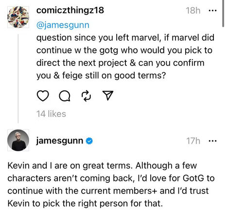 On Threads, James Gunn reveals what he wants for the Guardians of the Galaxy's MCU future