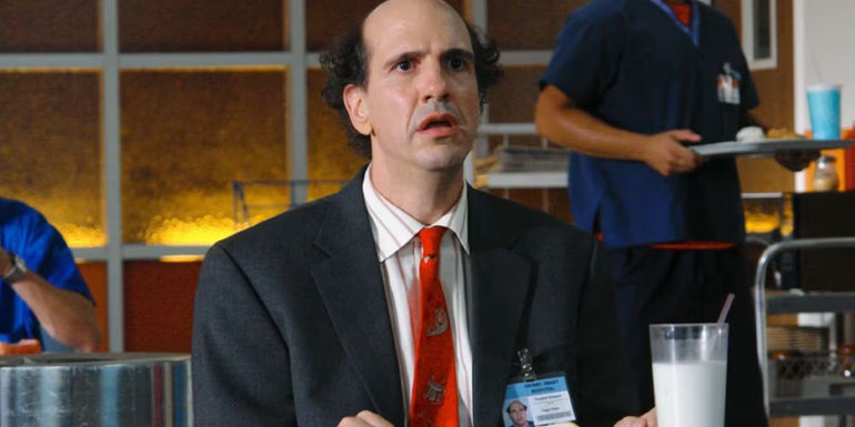 Sam Lloyd as Ted Buckland looking shocked in Scrubs