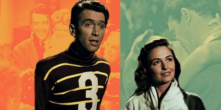 James Stewart and Donna Reed in It's a Wonderful Life