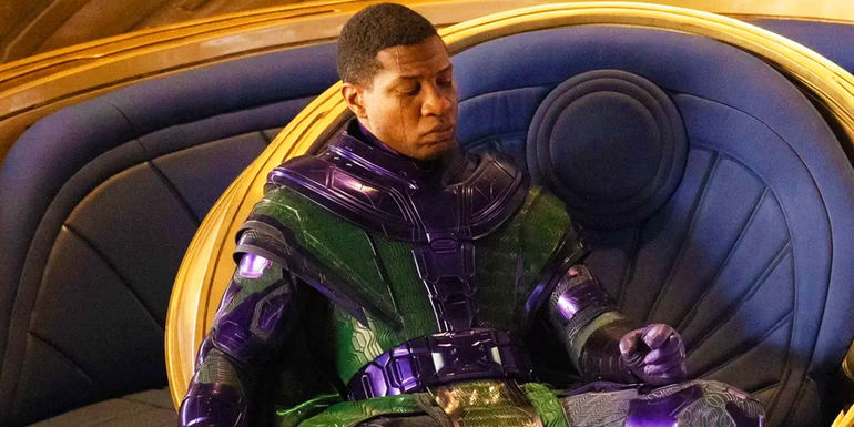 Kang in costume on his throne in Ant-Man 3