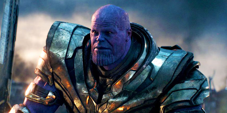 Thanos waiting for the Infinity Gauntlet in Avengers Endgame