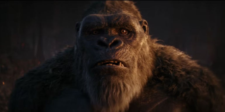 Kong looking concerned in Godzilla x Kong