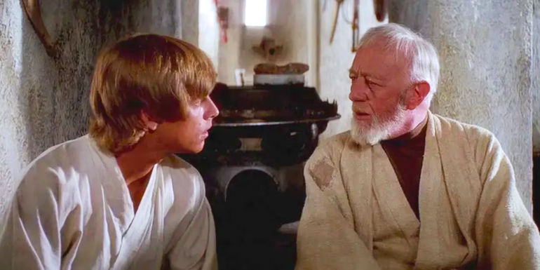 Luke and Obi-Wan in 1977's A New Hope