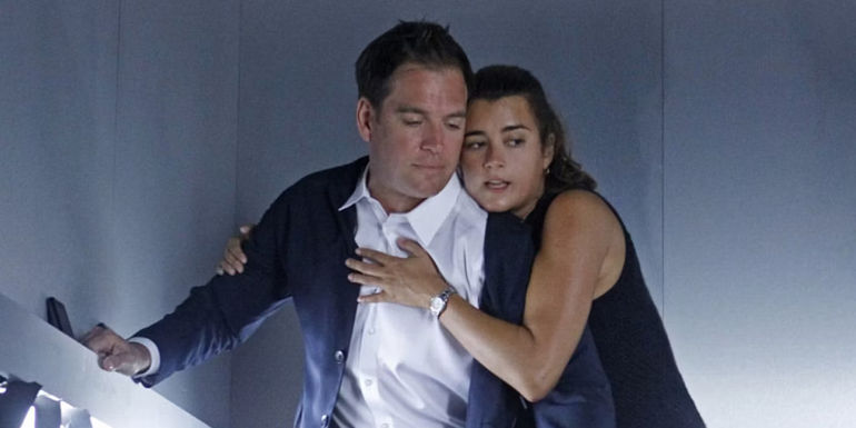 ZIva holding onto Tony in NCIS.