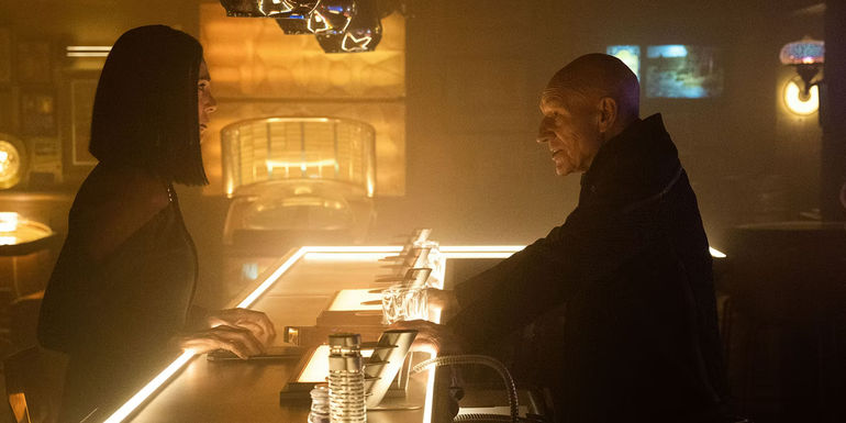 Commander Ro Laren confronts Admiral Jean-Luc Picard in Picard season 3