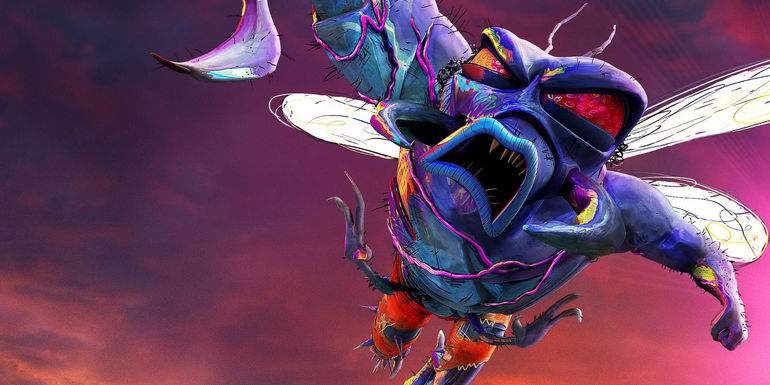 Superfly flying and yelling in Teenage Mutant Ninja Turtles: Mutant Mayhem