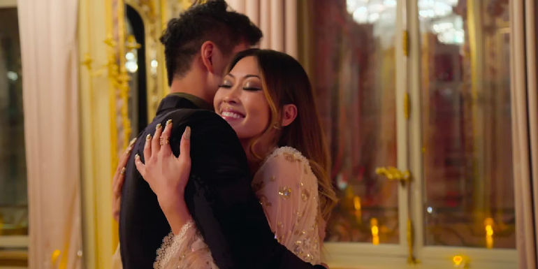 Bling Empire's Devon and Kevin hug