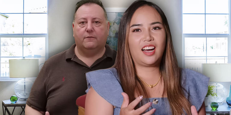 90 Day Fiance's Annie Suwan and David Toborowsky in front of windows