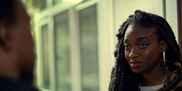 Shelley looking sad in Top Boy.