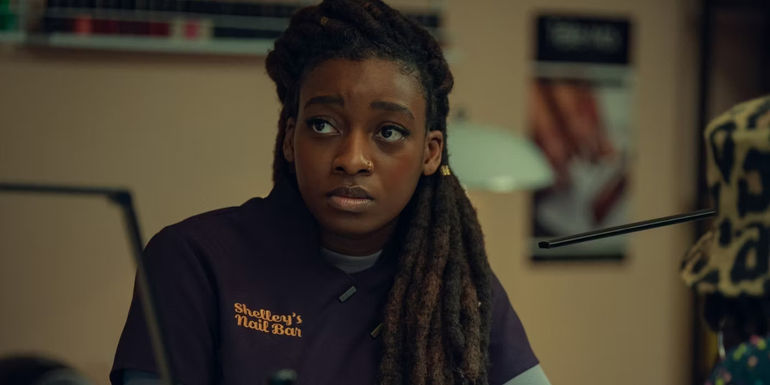 Shelley looking sad in Top Boy.