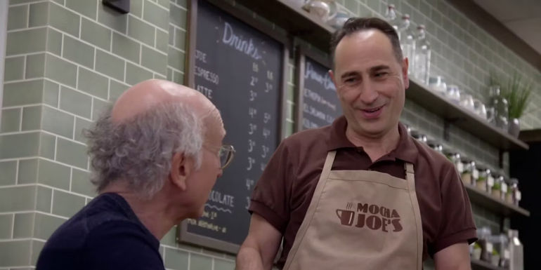 Larry with Mocha Joe from Curb Your Enthusiasm