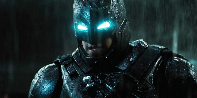 Batman in his armored suit in the DCEU's Batman v Superman
