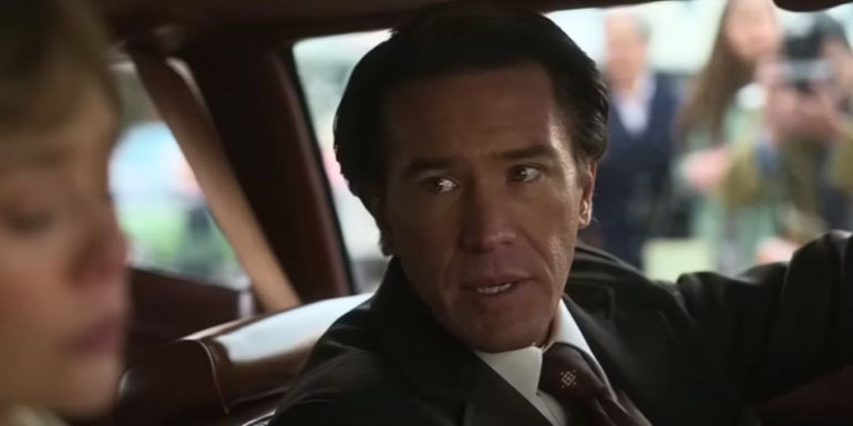 Tom Pelphrey looking concerned in Love & Death
