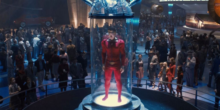 Captain America the original human torch on display