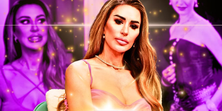 Montage of 90 Day Fiancé’s Shekinah with purple background