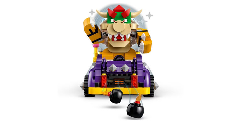 LEGO Bowser figure in action