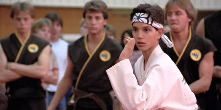 Daniel in a karate tournament in The Karate Kid