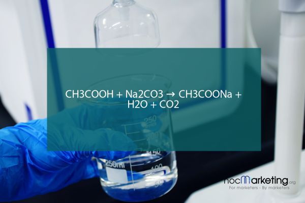 CH3COOH + Na2CO3 → CH3COONa + H2O + CO2