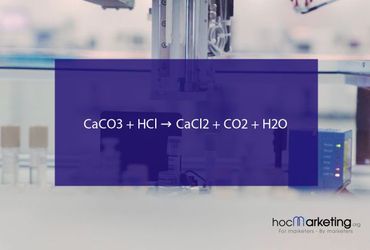 CaCO3 + HCl → CaCl2 + CO2 + H2O
