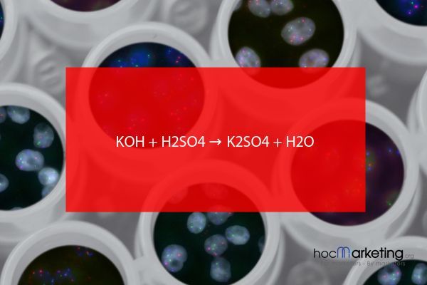 KOH + H2SO4 → K2SO4 + H2O