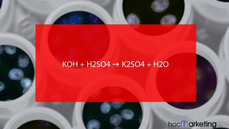 KOH + H2SO4 → K2SO4 + H2O