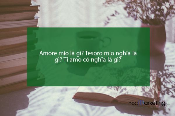 Amore mio là gì? Tesoro mio nghĩa là gì? Ti amo có nghĩa là gì?