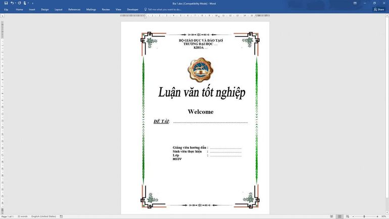 Cách tạo bìa Word đẹp, dễ dàng và siêu nhanh!