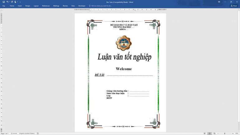 Cách tạo bìa Word đẹp, dễ dàng và siêu nhanh!