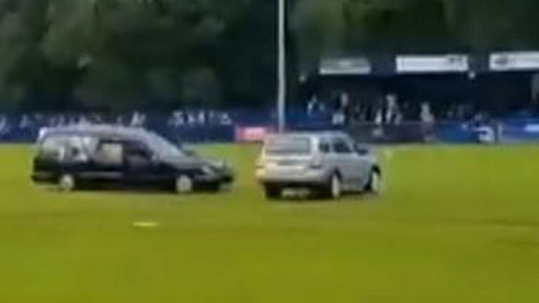 Shocking Twist: Masked Intruders Hijack Hearse During Gateshead Friendly, Sending Fans into Panic