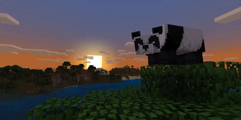 Mind-Blowing Minecraft Adventure: Gamer Guides Panda on Epic 4,000 Blocks Journey with Unexpected Twist