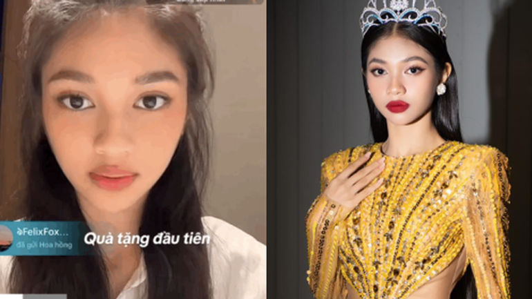 Khám phá sự cố trang phục gây sốc của Á hậu Minh Kiên trên sóng livestream