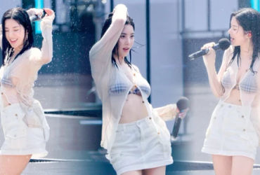 Nữ ca sĩ quyến rũ khi khoe vóc dáng trong bộ đầm xuyên thấu tại lễ hội nước