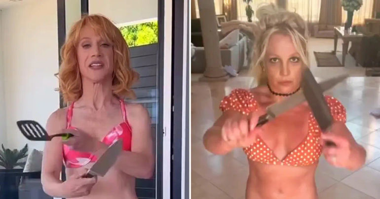 Kathy Griffin Takes Britney Spears' Viral Knife Video to Shocking New Heights!