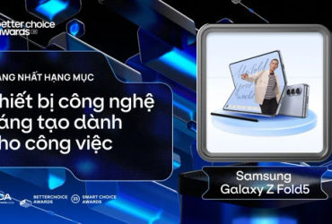 Samsung Galaxy Z Fold5 vượt qua laptop và máy tính bảng để đạt vị trí hàng đầu trong danh sách Thiết bị công nghệ sáng tạo cho công việc