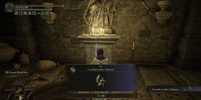 Elden Ring: Location of the Crucible Feather Talisman