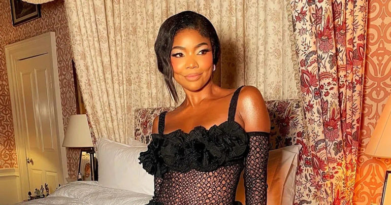 Gabrielle Union Stuns in Sensational Netted Dress for 51st Birthday Bash