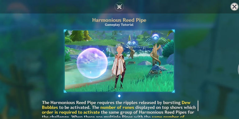 Genshin Impact: Guide to Solving the Dew Bubble Puzzle (Harmonious Reed Pipe Puzzle)