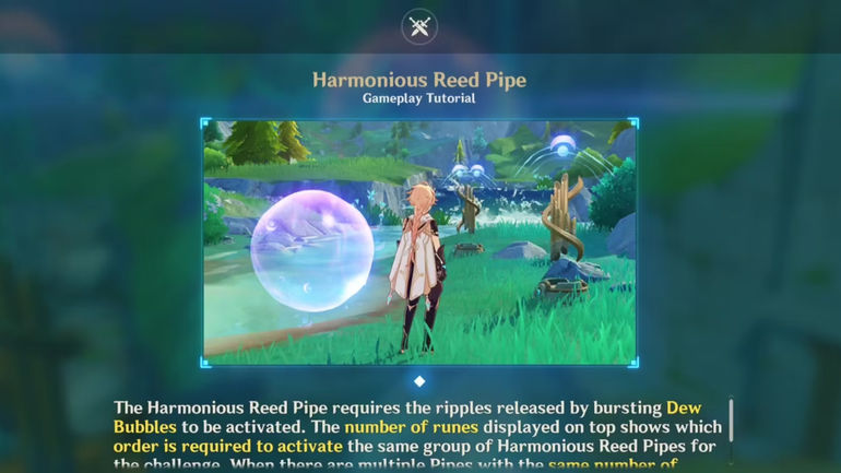 Genshin Impact: Guide to Solving the Dew Bubble Puzzle (Harmonious Reed Pipe Puzzle)
