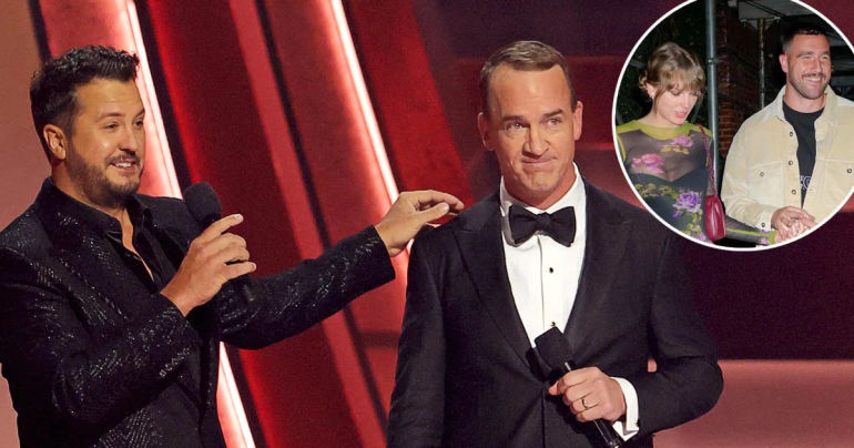 Star-studded Lineup: Luke Bryan, Peyton Manning, Taylor Swift, and Travis Kelce Team Up for Spectacular Opening of 2023 CMA Awards