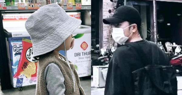 Xuân Trường cùng con gái tản bộ trên phố, ai đã chụp ảnh?