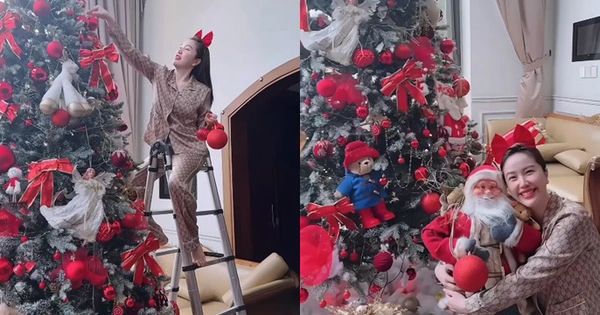 Giáng sinh lộng lẫy tại biệt thự triệu đô của Bảo Thy: Cây thông Noel cao 3 mét, đồ trang trí nhập khẩu từ nước ngoài