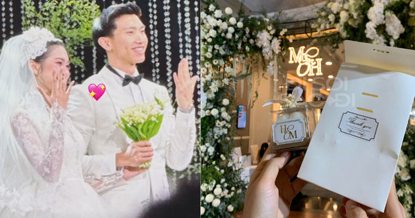 Hạnh phúc gia đình: Món quà ý nghĩa từ Văn Hậu - Hải My dành cho khách dự cưới